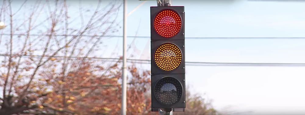 red and amber traffic lights